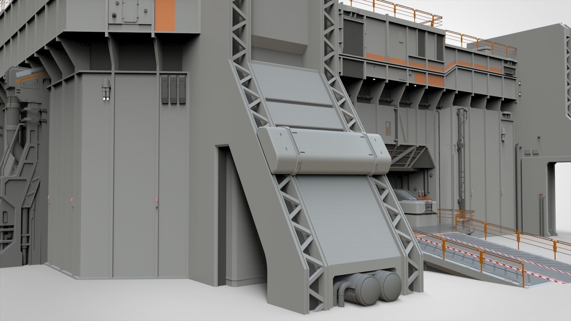 sci-fi architecture 5 3D model_11