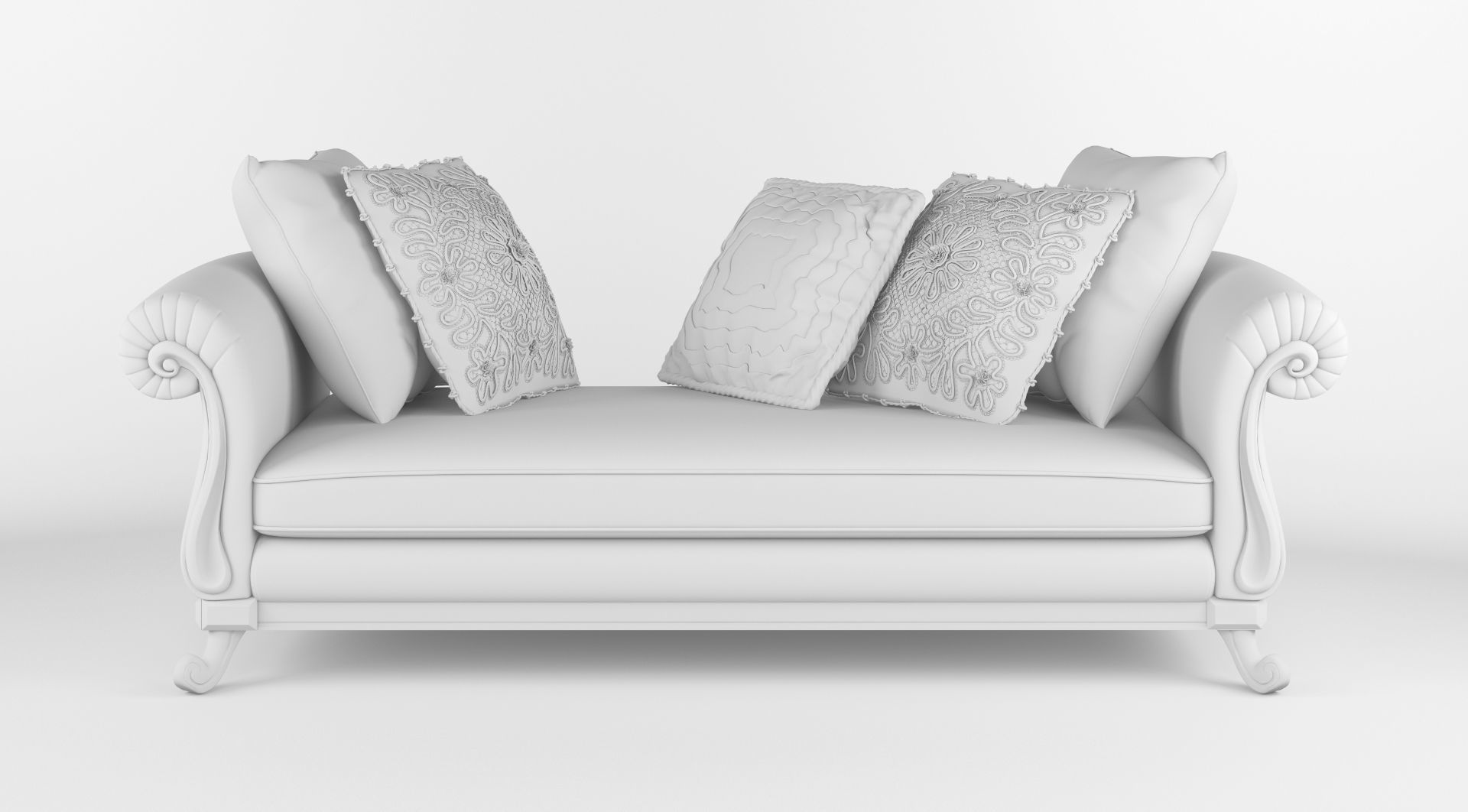 Royal Sofa With Pillows 3D model_4