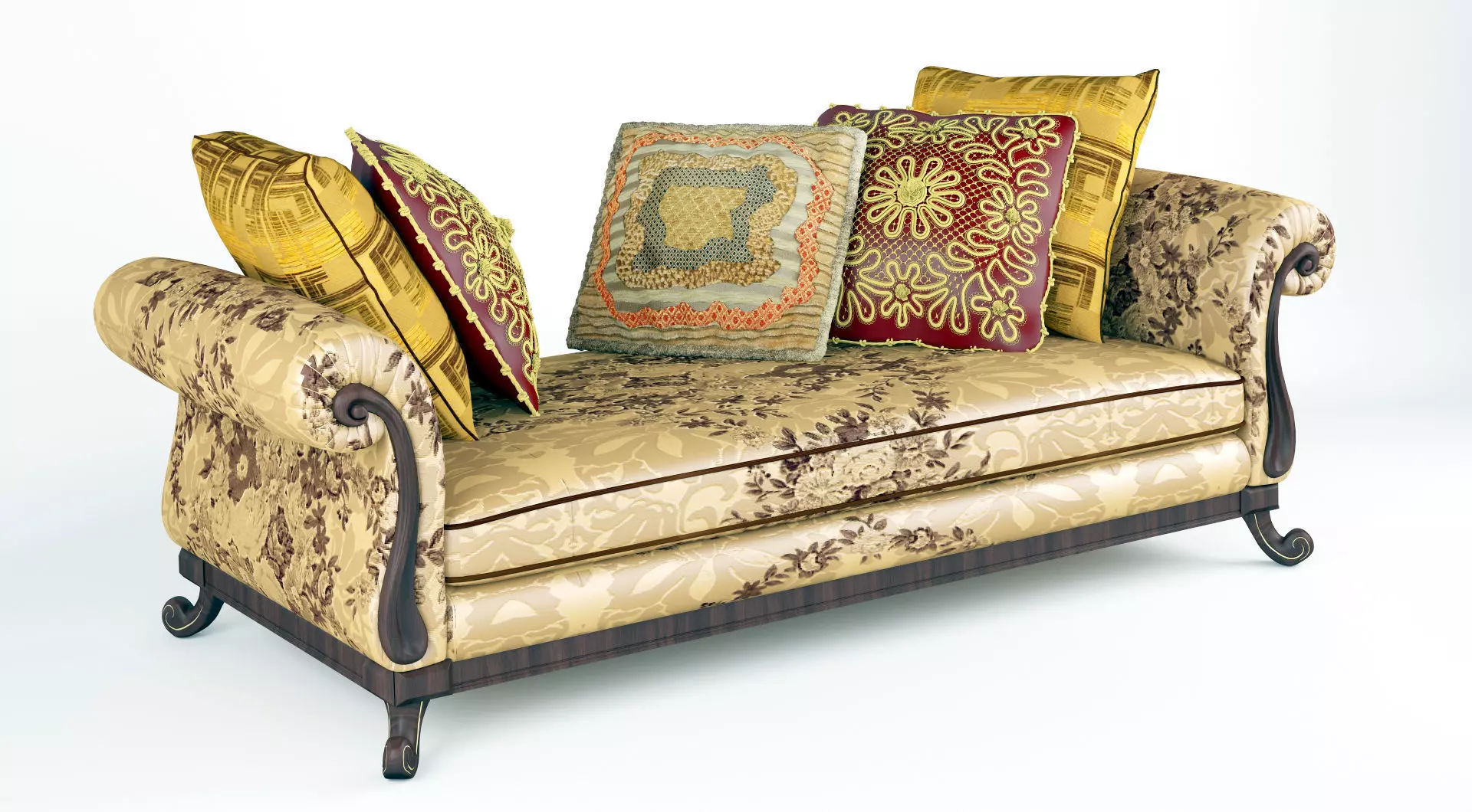 Royal Sofa With Pillows 3D model_0