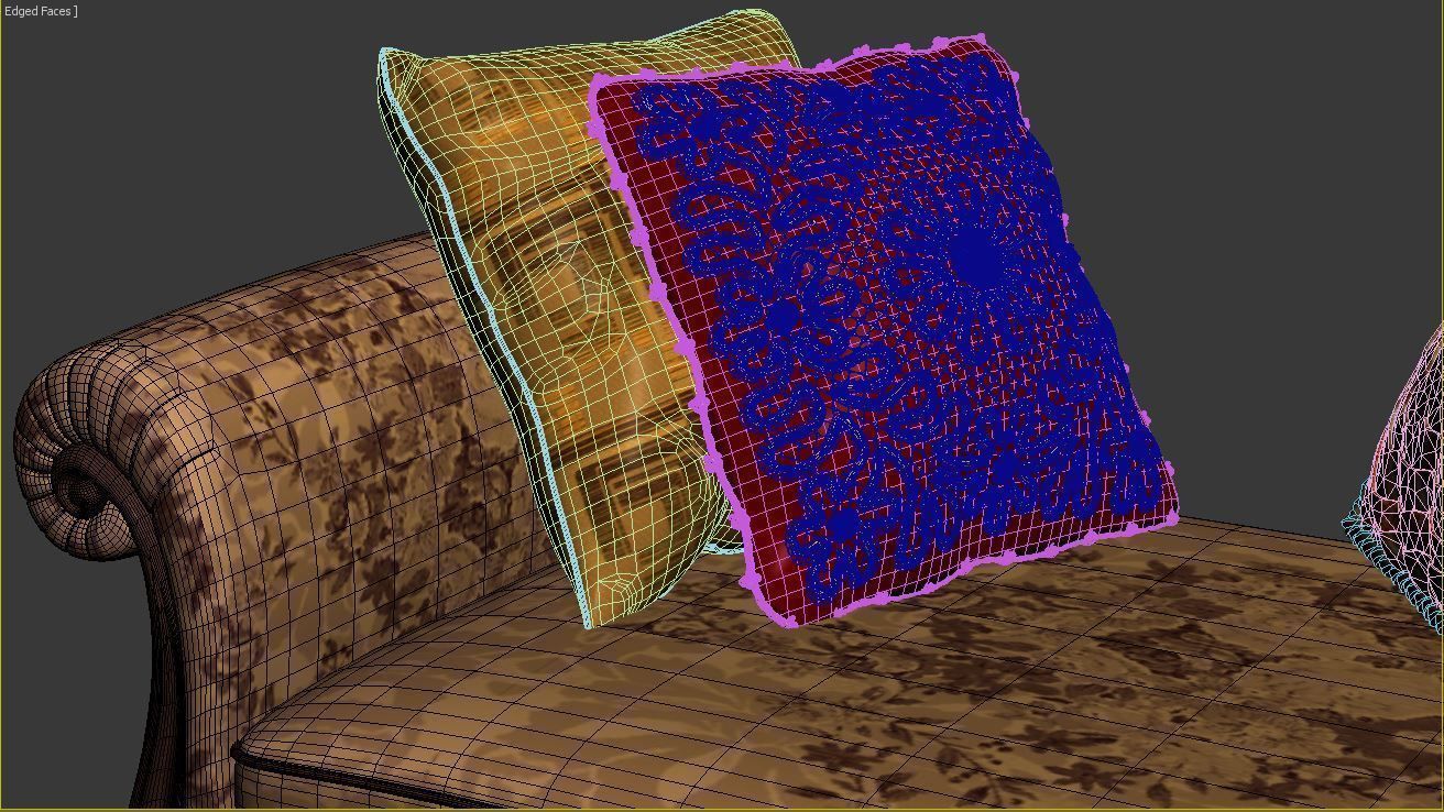 Royal Sofa With Pillows 3D model_11