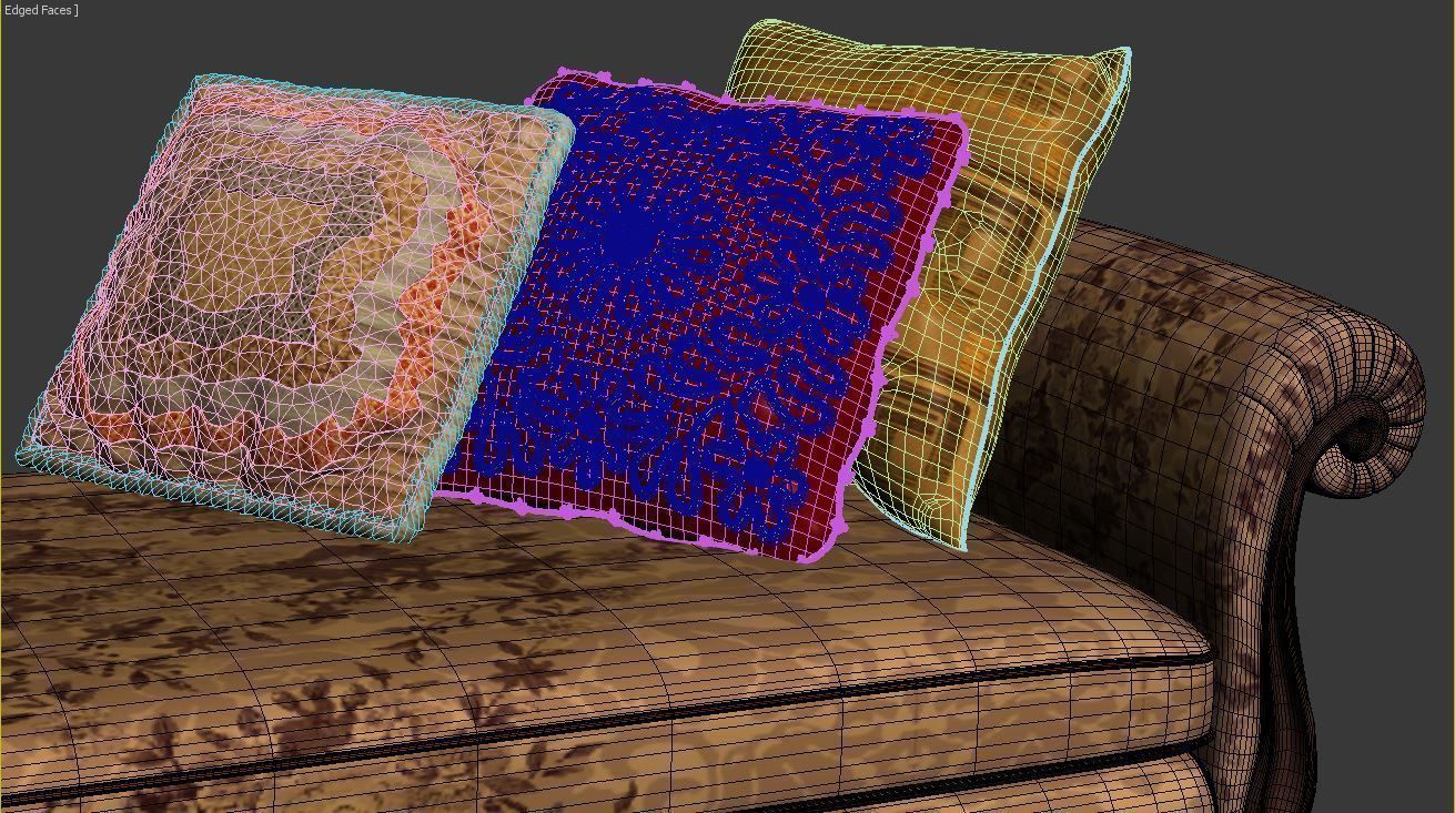 Royal Sofa With Pillows 3D model_10