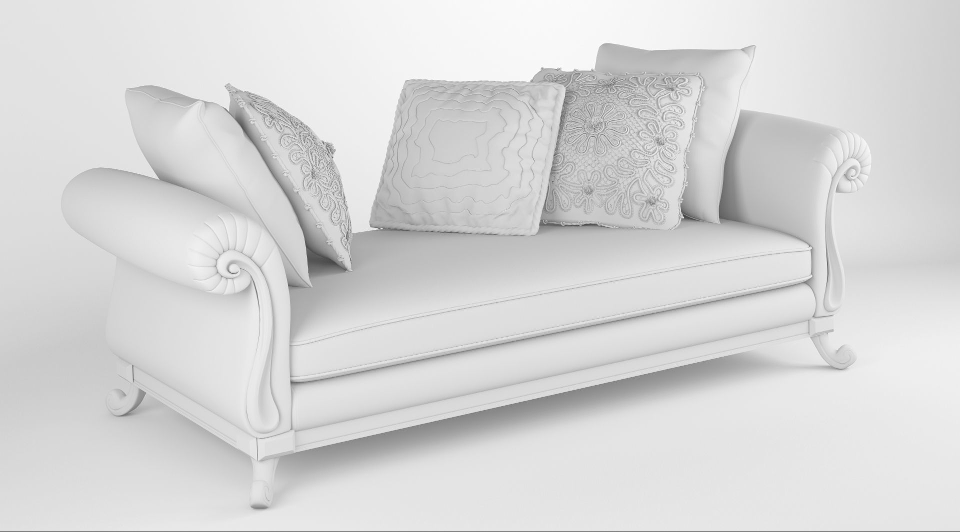 Royal Sofa With Pillows 3D model_5