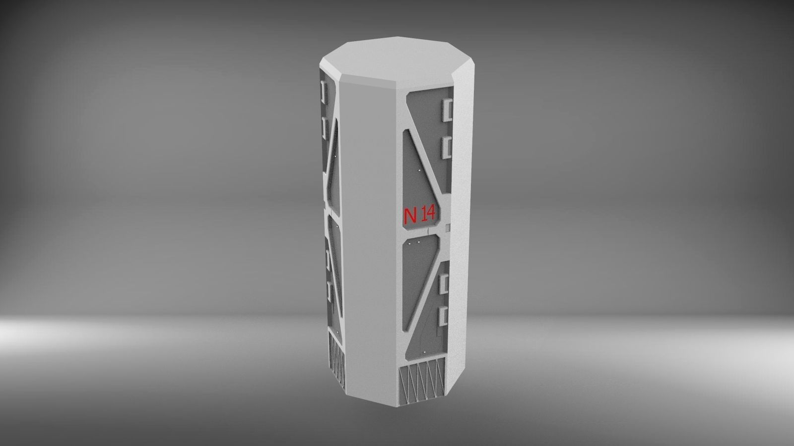 Sci-Fi architecture Elements collection 3 3D model_91