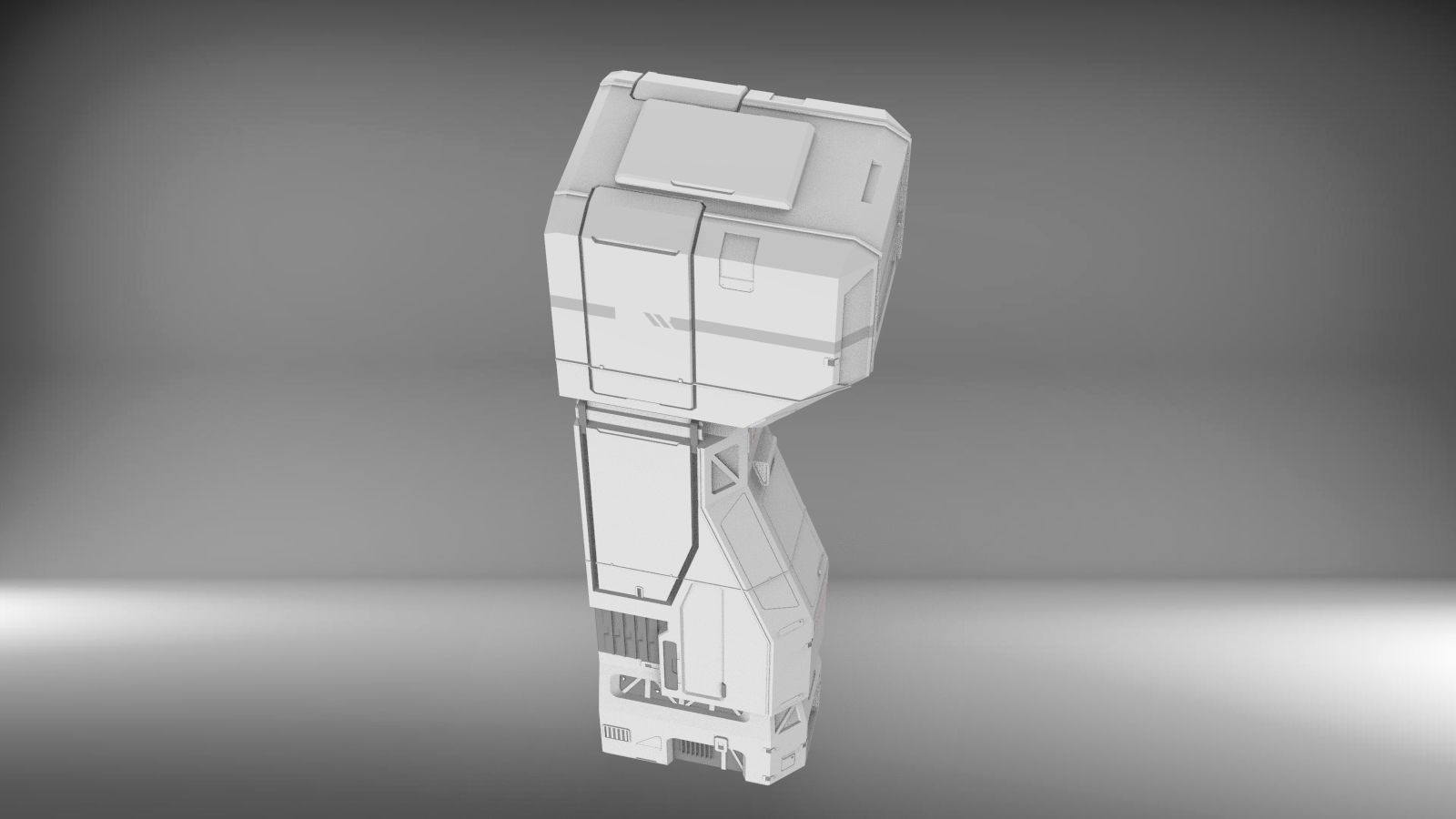 Sci-Fi architecture Elements collection 3 3D model_16