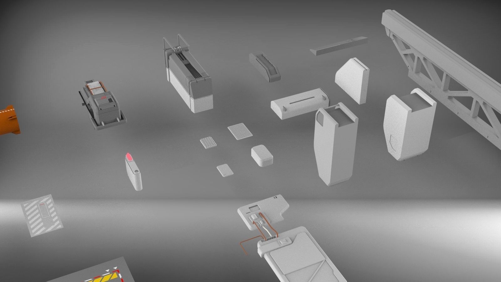 Sci-Fi architecture Elements collection 3 3D model_99