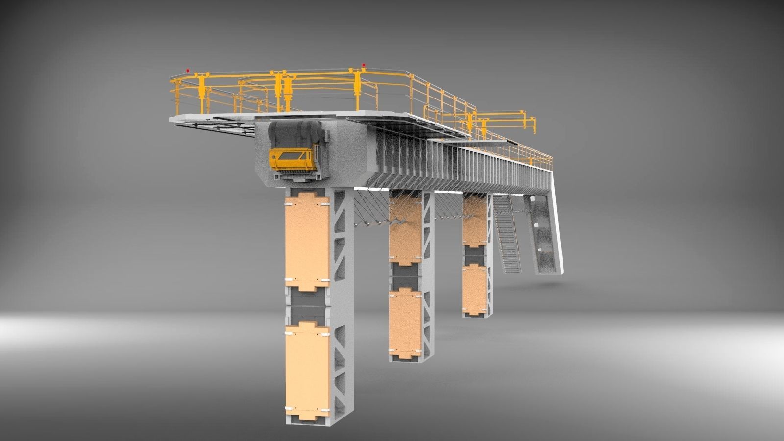 Sci-Fi architecture Elements collection 3 3D model_10