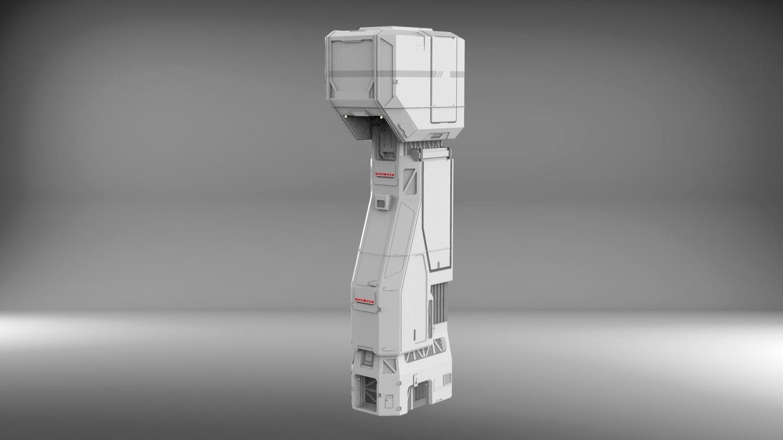 Sci-Fi architecture Elements collection 3 3D model_13