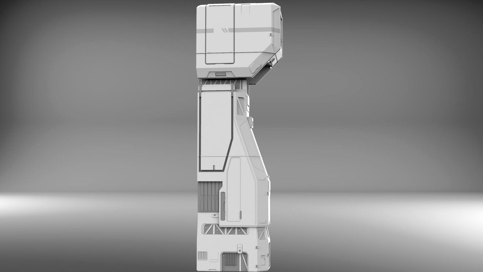 Sci-Fi architecture Elements collection 3 3D model_15