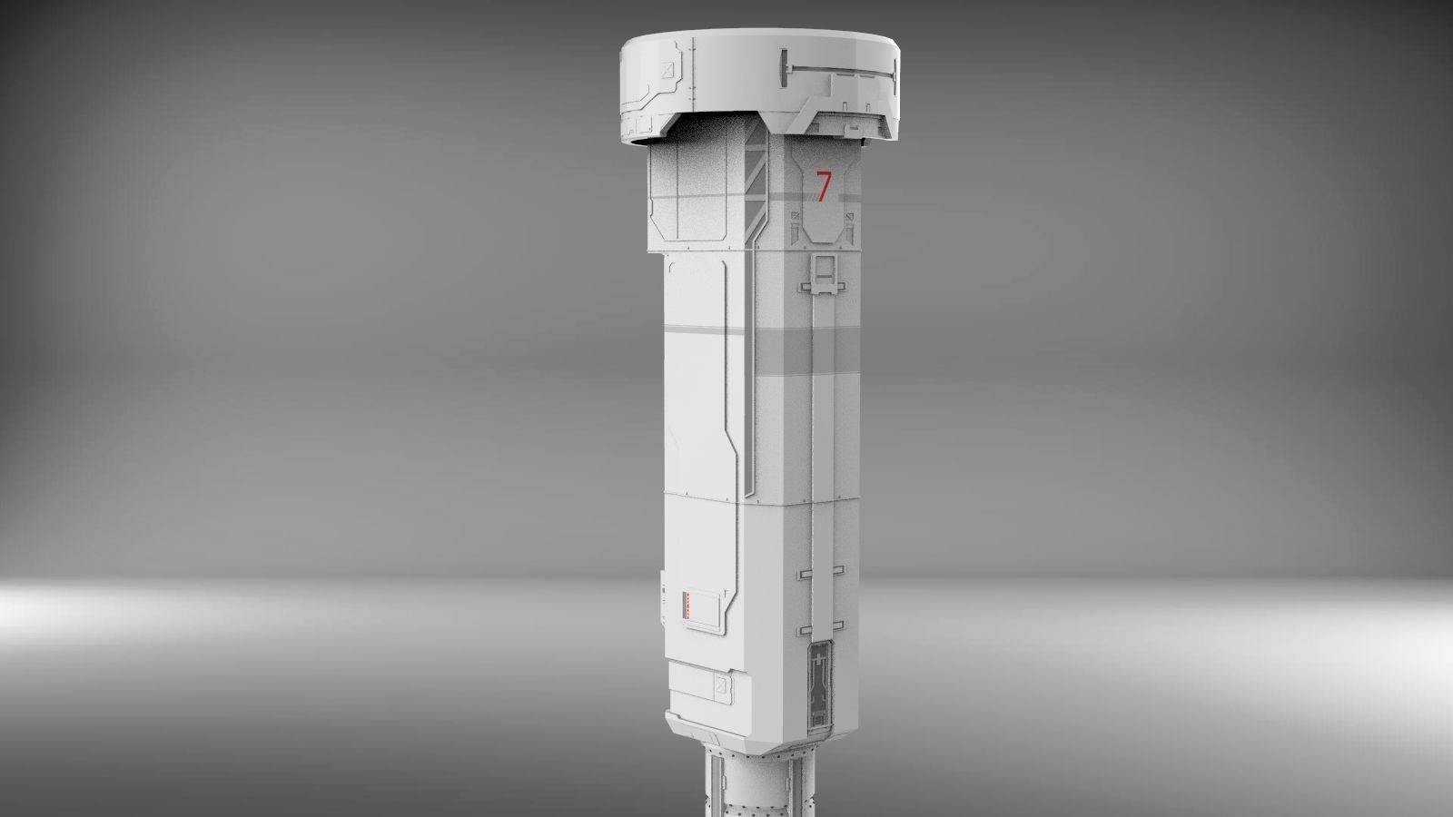 Sci-Fi architecture Elements collection 3 3D model_36