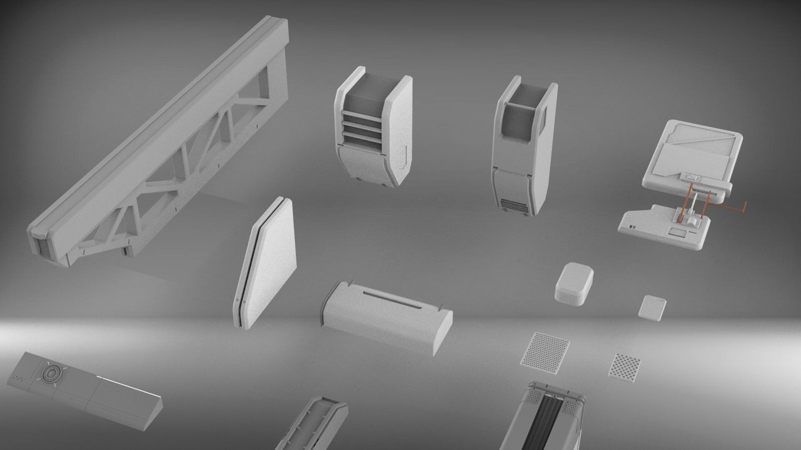 Sci-Fi architecture Elements collection 3 3D model_94