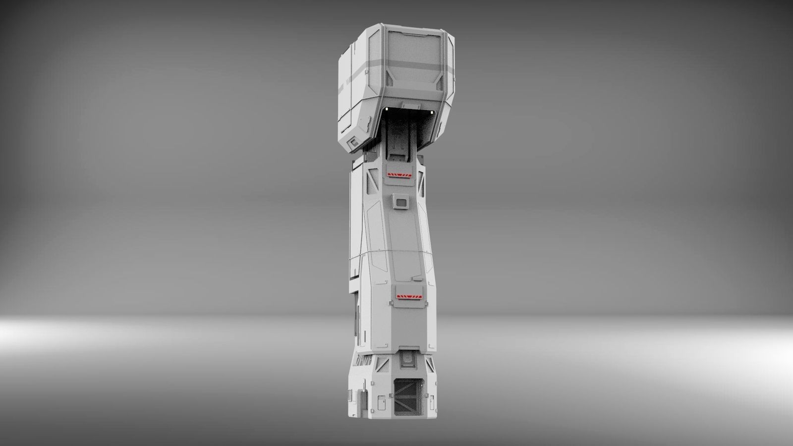 Sci-Fi architecture Elements collection 3 3D model_14