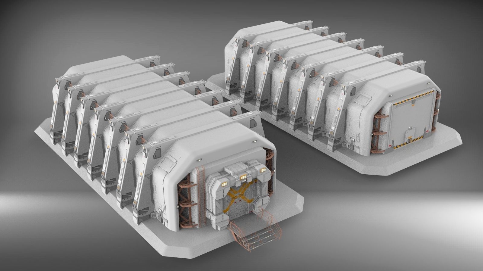 Sci-Fi architecture Elements collection 3 3D model_75