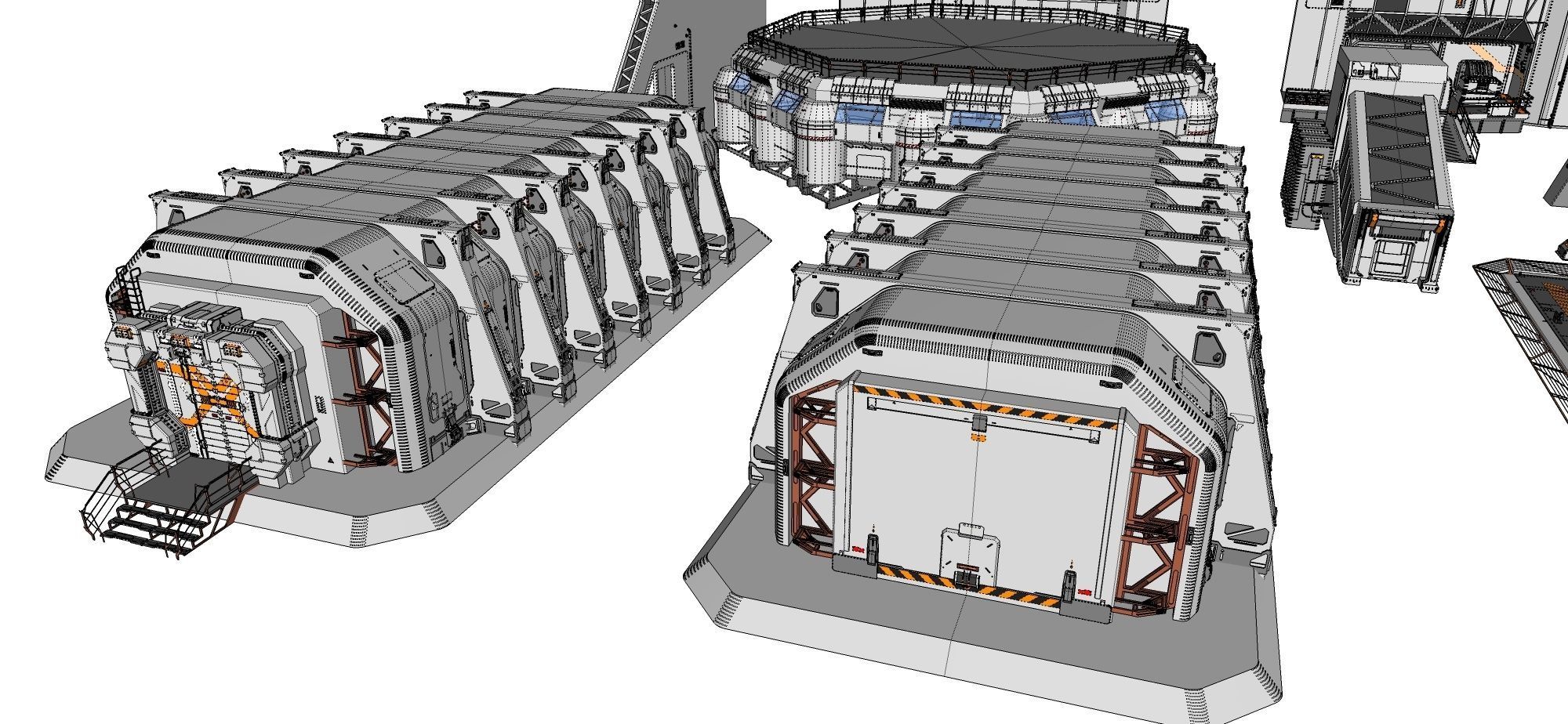 Sci-Fi architecture Elements collection 3 3D model_106