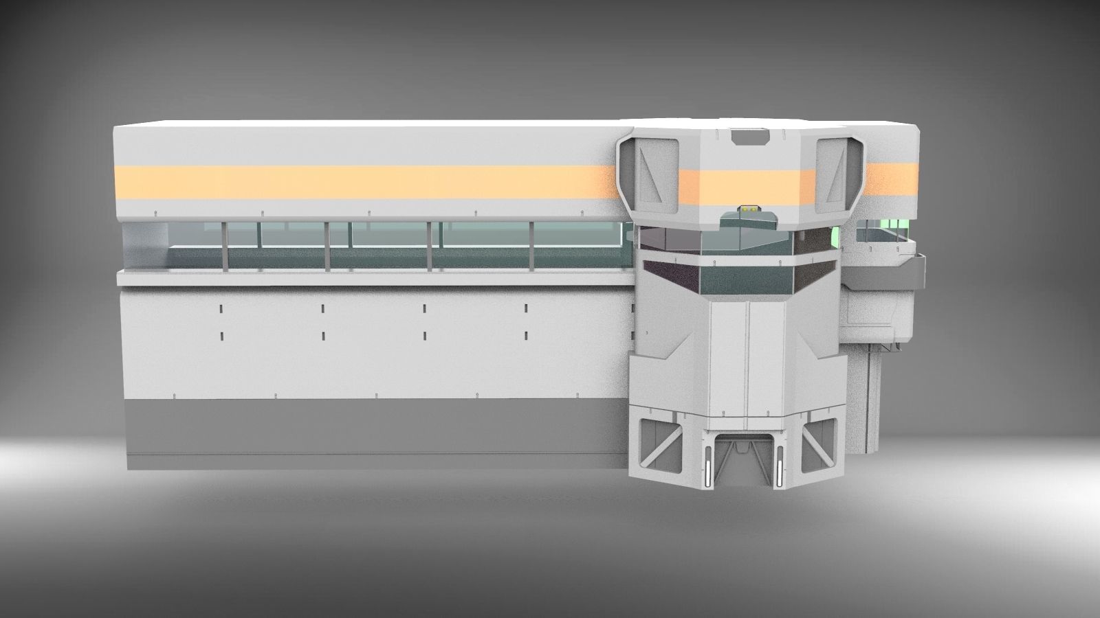 Sci-Fi architecture Elements collection 3 3D model_21