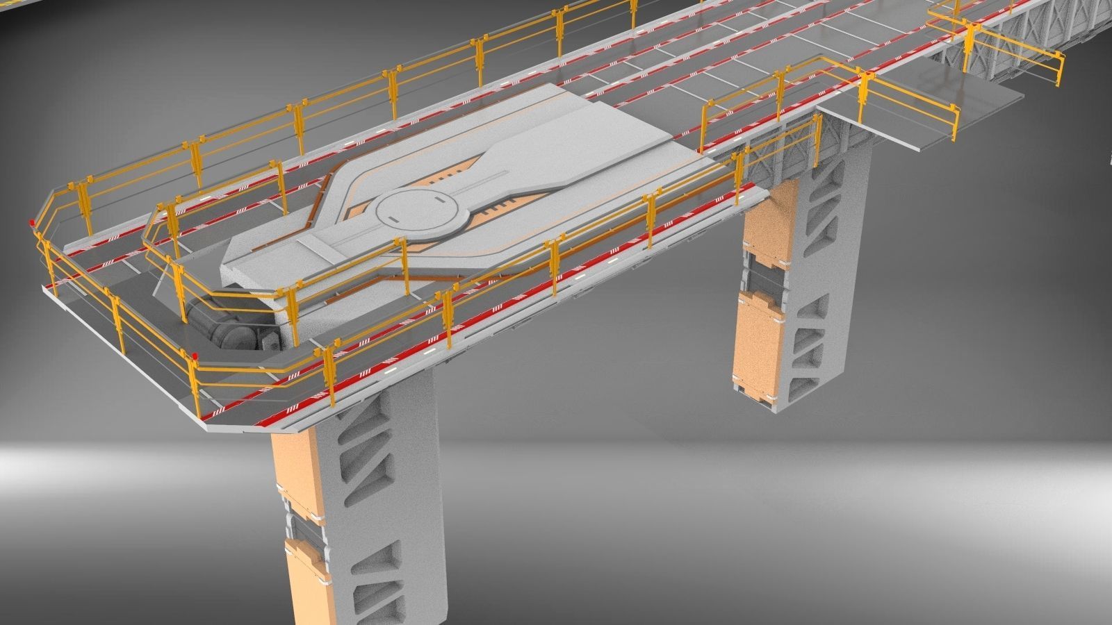 Sci-Fi architecture Elements collection 3 3D model_11