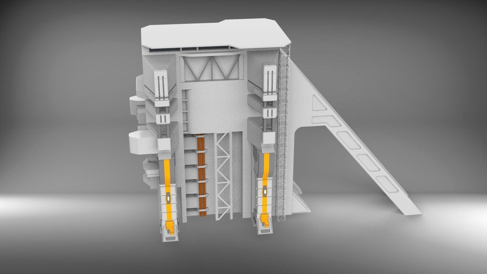 Sci-Fi architecture Elements collection 3 3D model_47