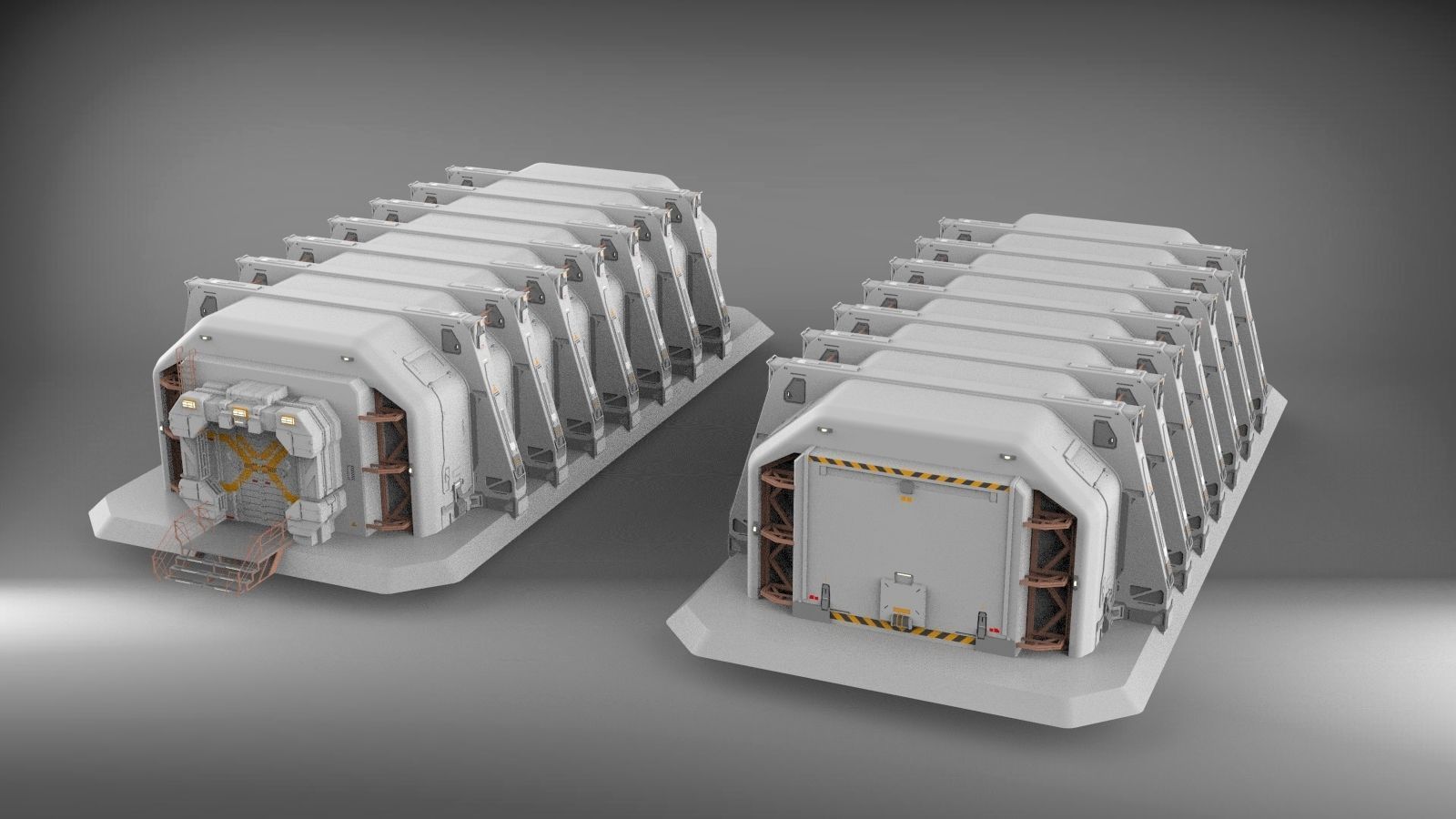 Sci-Fi architecture Elements collection 3 3D model_71