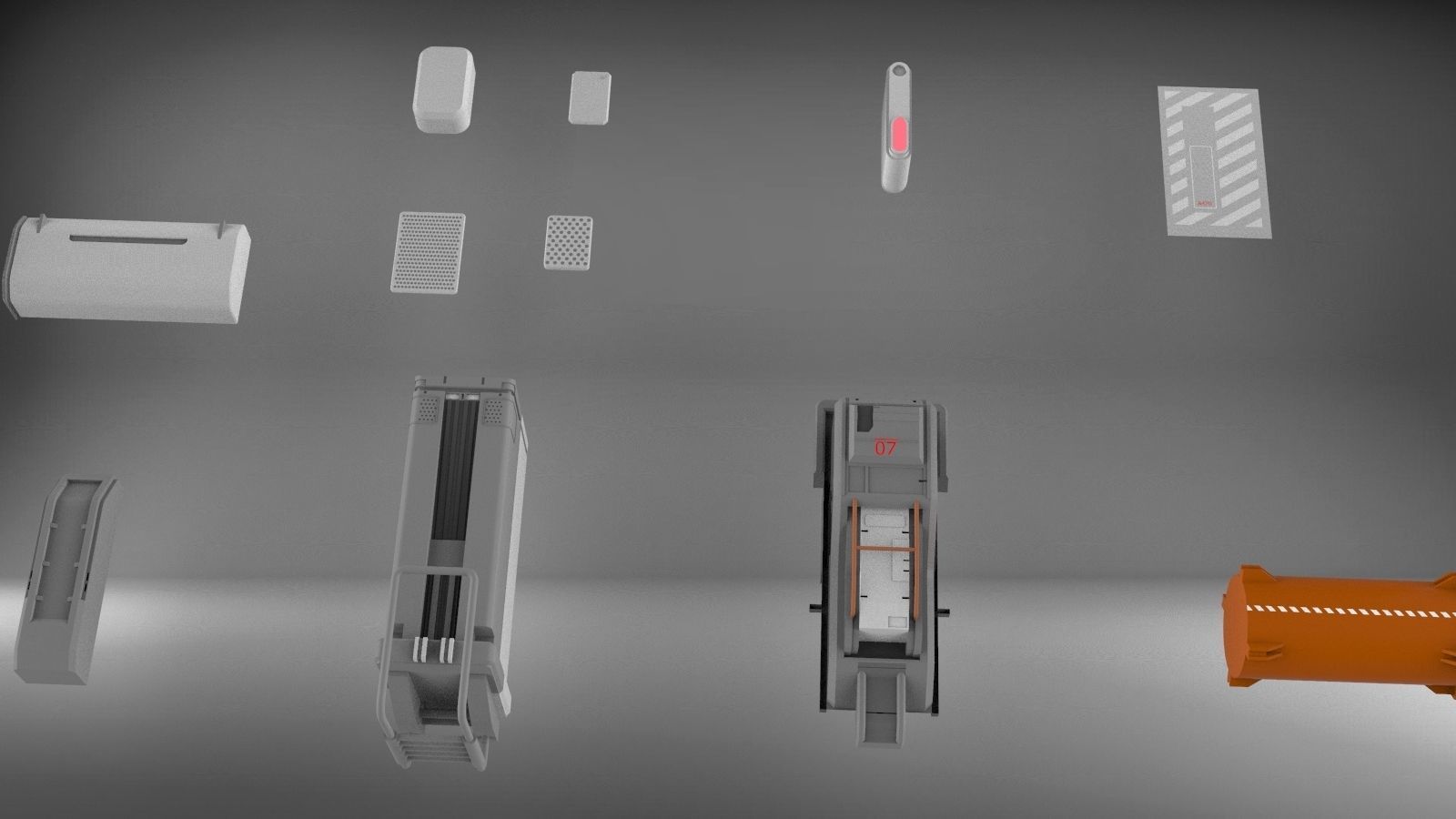 Sci-Fi architecture Elements collection 3 3D model_95