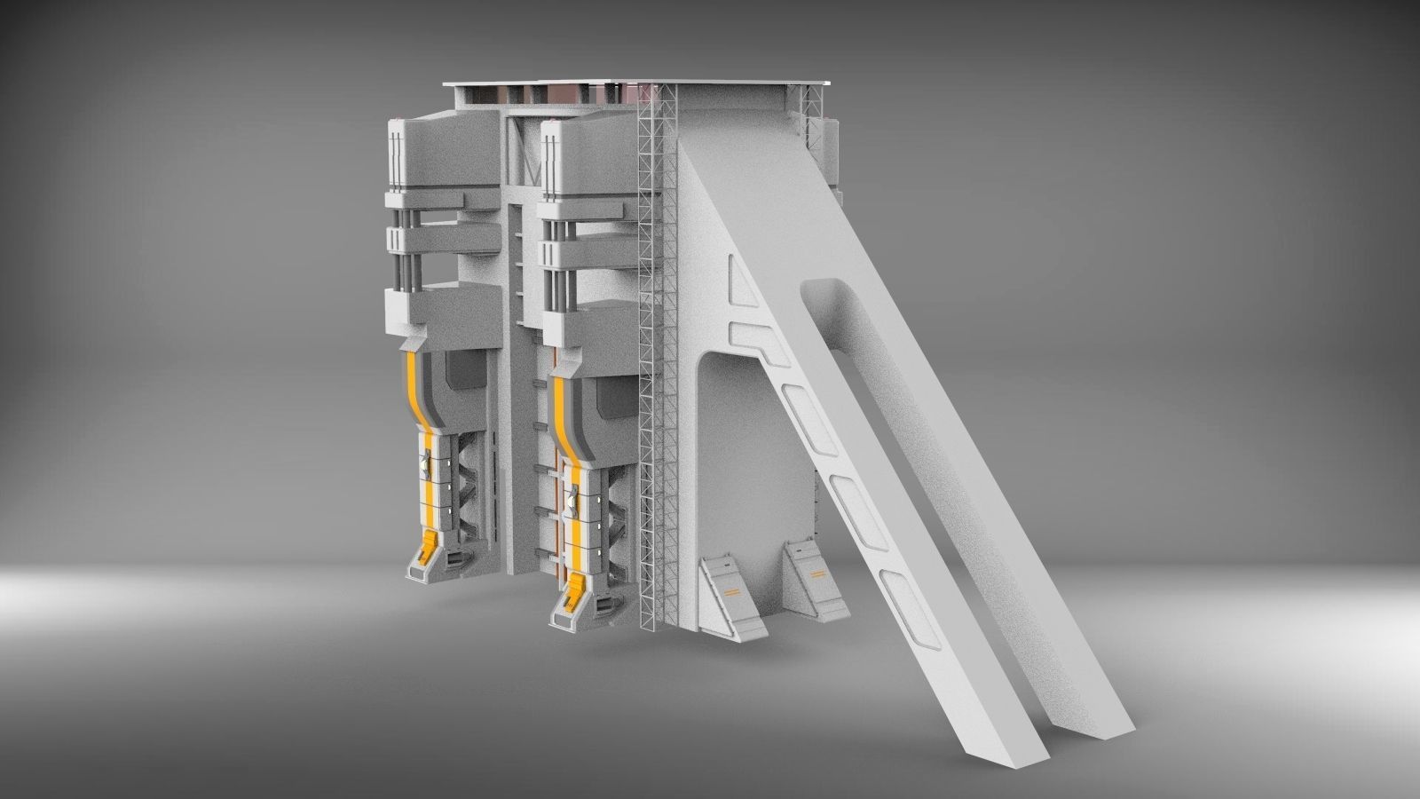 Sci-Fi architecture Elements collection 3 3D model_48