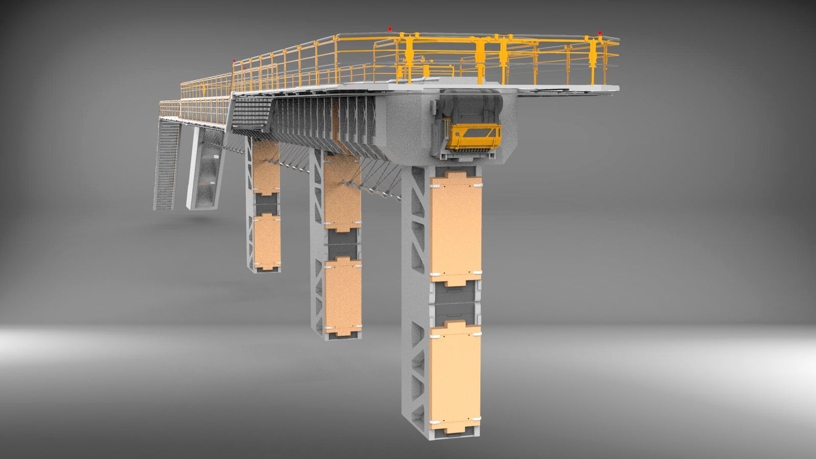 Sci-Fi architecture Elements collection 3 3D model_5