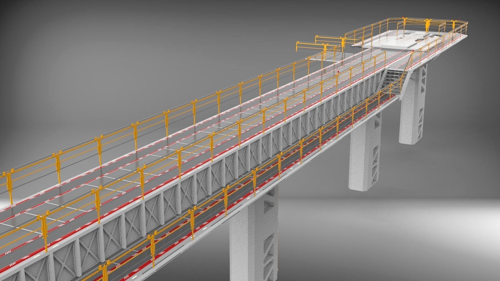 Sci-Fi architecture Elements collection 3 3D model_7