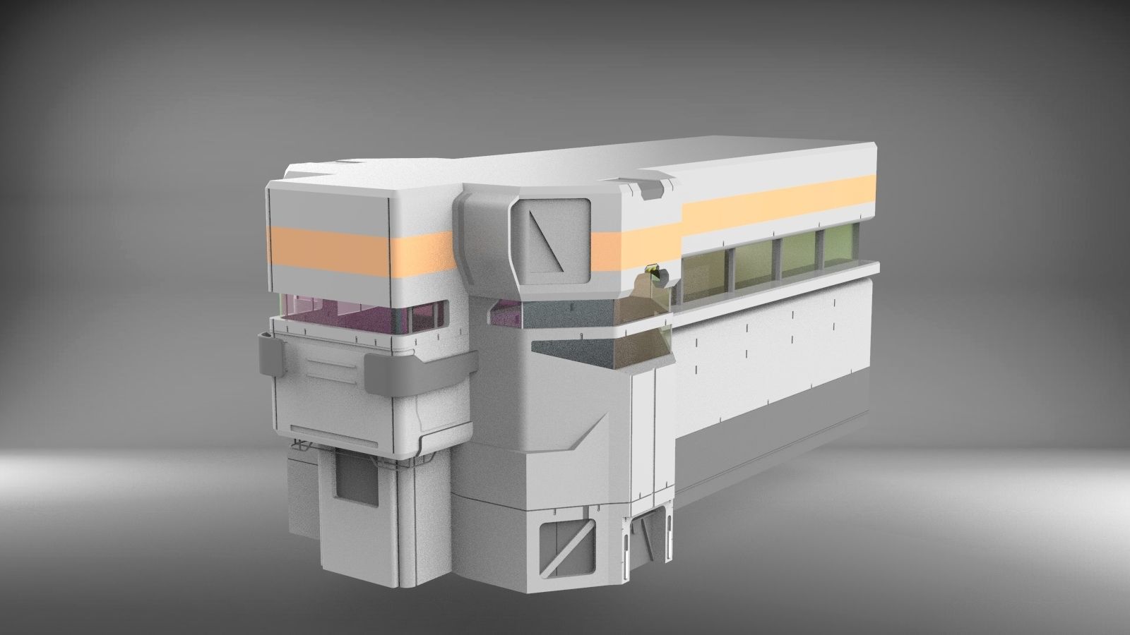 Sci-Fi architecture Elements collection 3 3D model_19