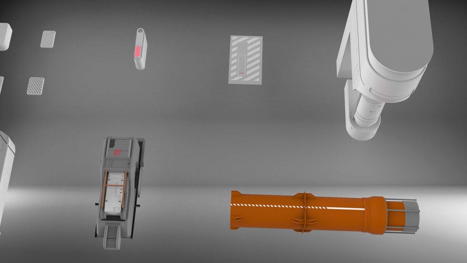 Sci-Fi architecture Elements collection 3 3D model_96