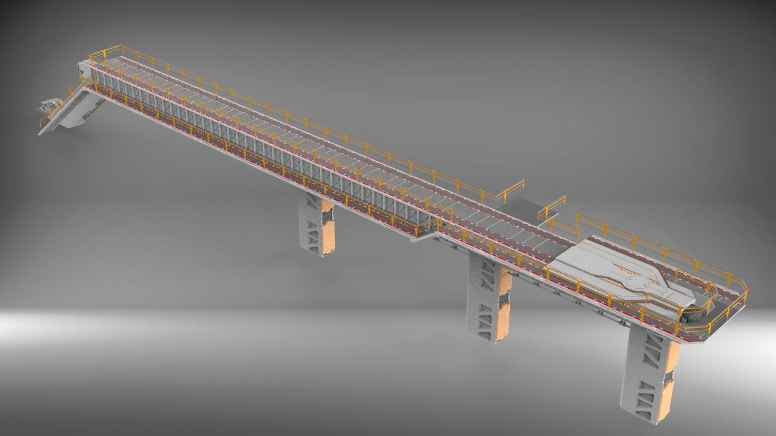 Sci-Fi architecture Elements collection 3 3D model_4