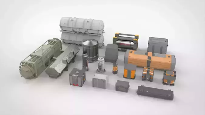 sci fi Container 2 3D model