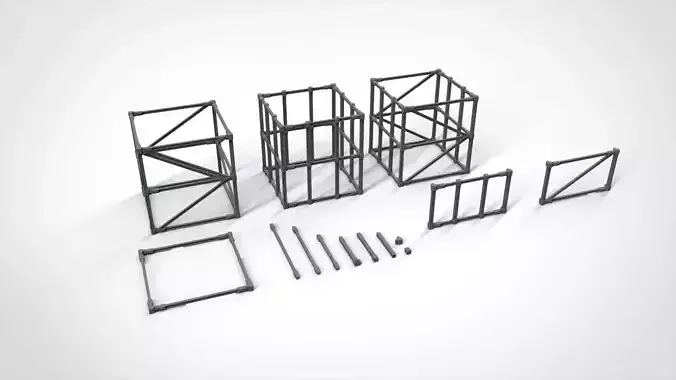 Metal truss 1 3D model