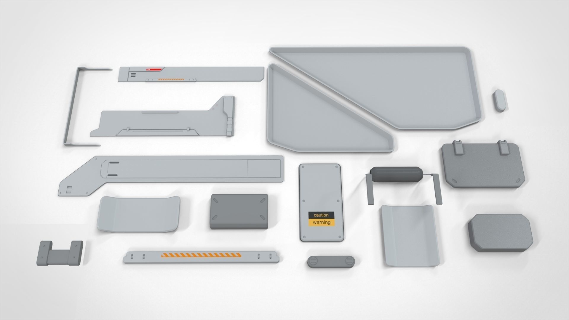 Sci-Fi architecture Elements collection 23 3D model_10