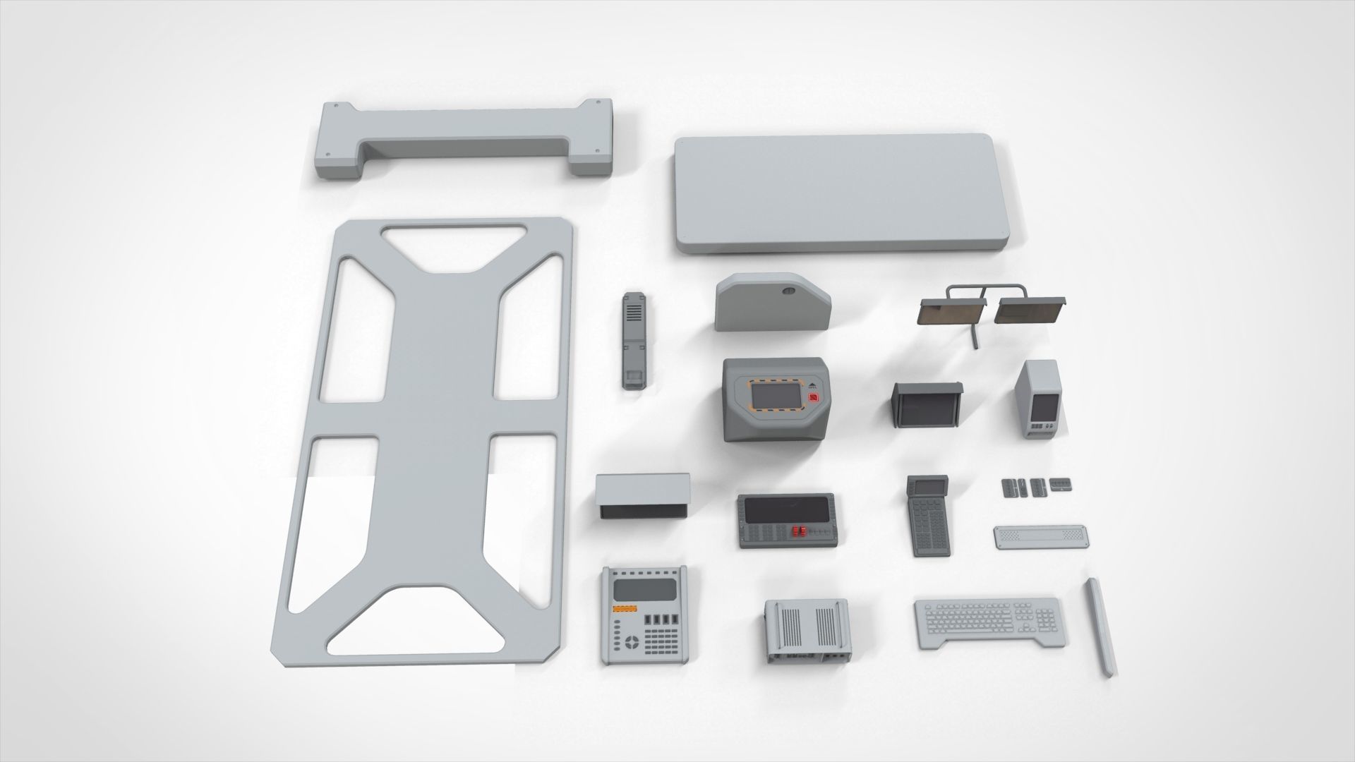 Sci-Fi architecture Elements collection 23 3D model_5