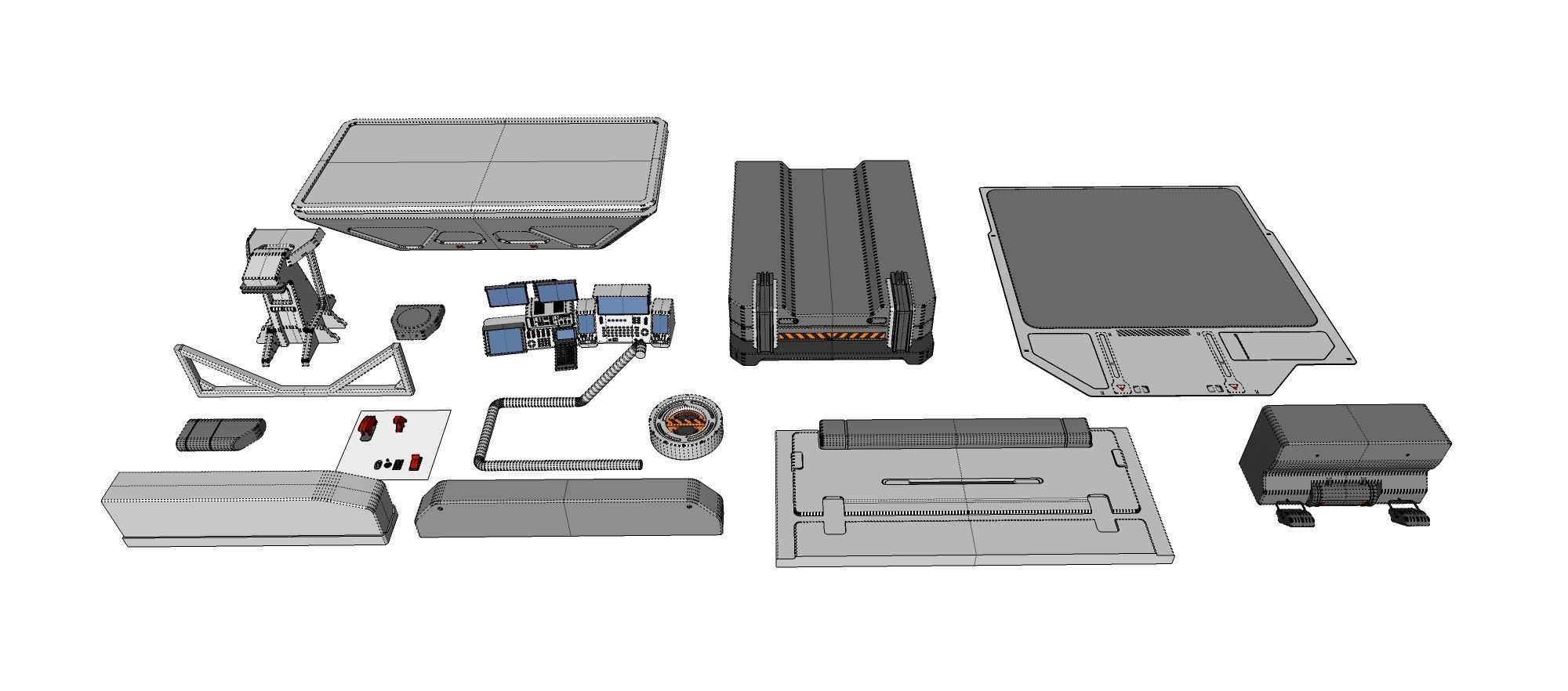 Sci-Fi architecture Elements collection 23 3D model_19