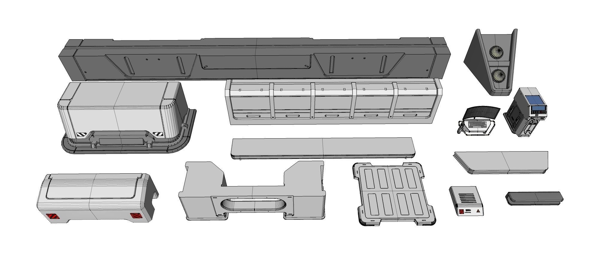 Sci-Fi architecture Elements collection 23 3D model_21