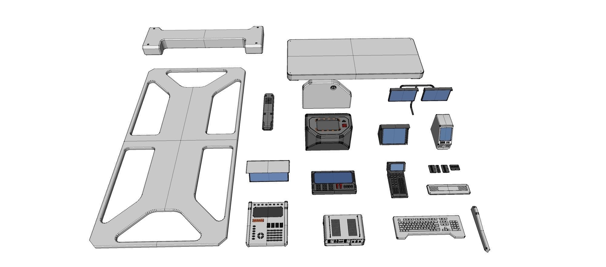 Sci-Fi architecture Elements collection 23 3D model_17