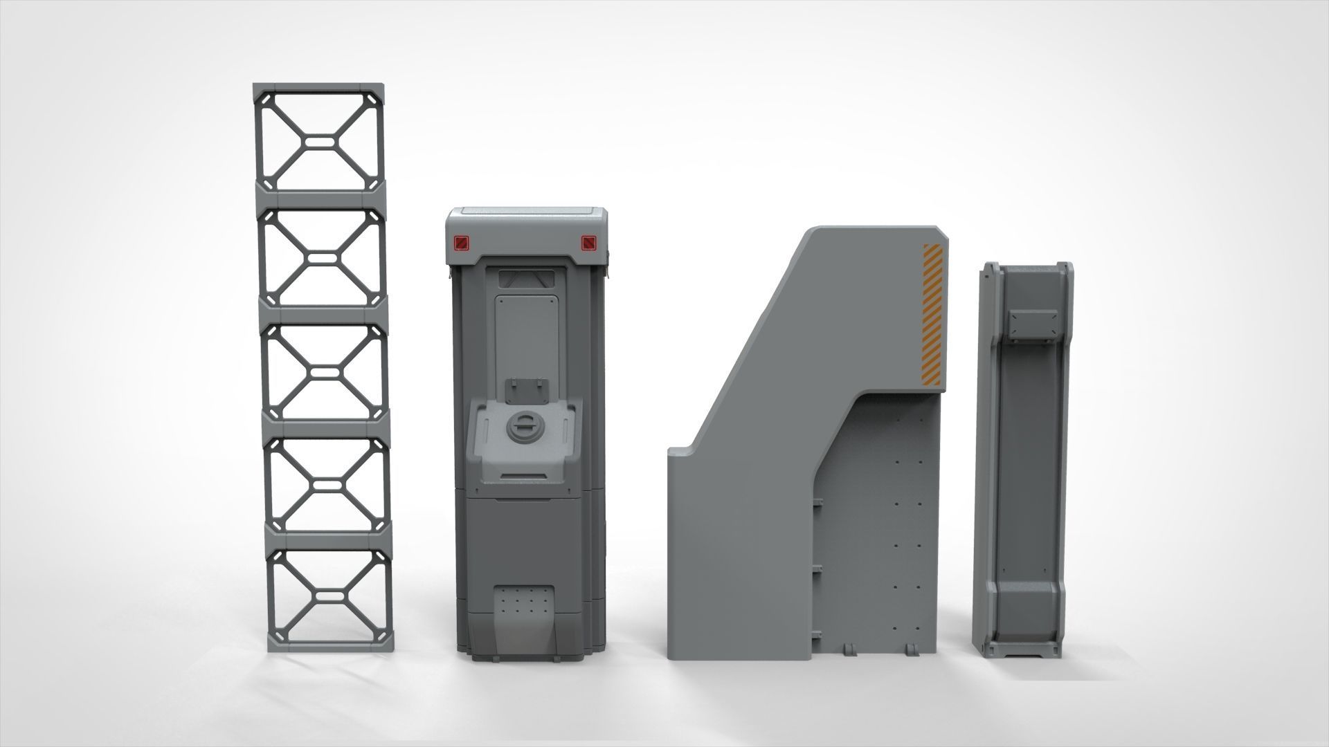 Sci-Fi architecture Elements collection 23 3D model_2