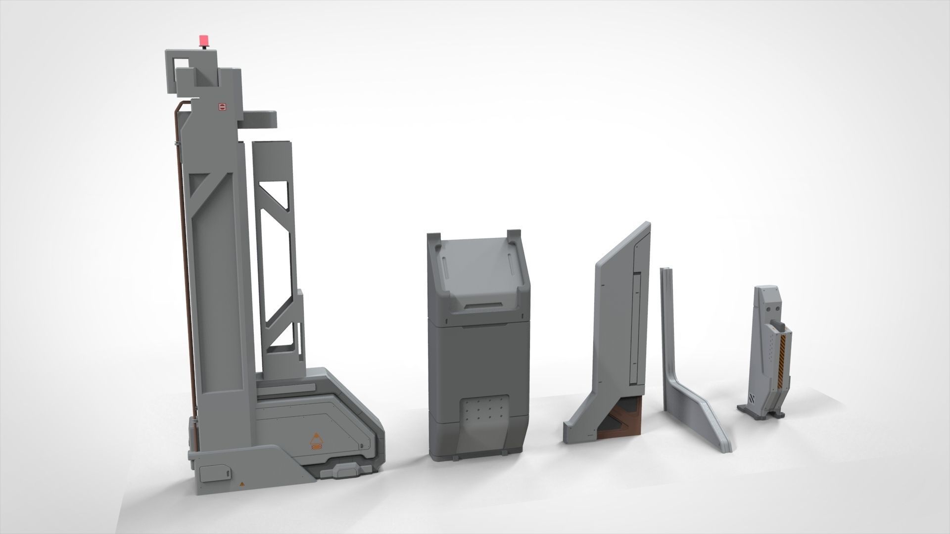 Sci-Fi architecture Elements collection 23 3D model_4