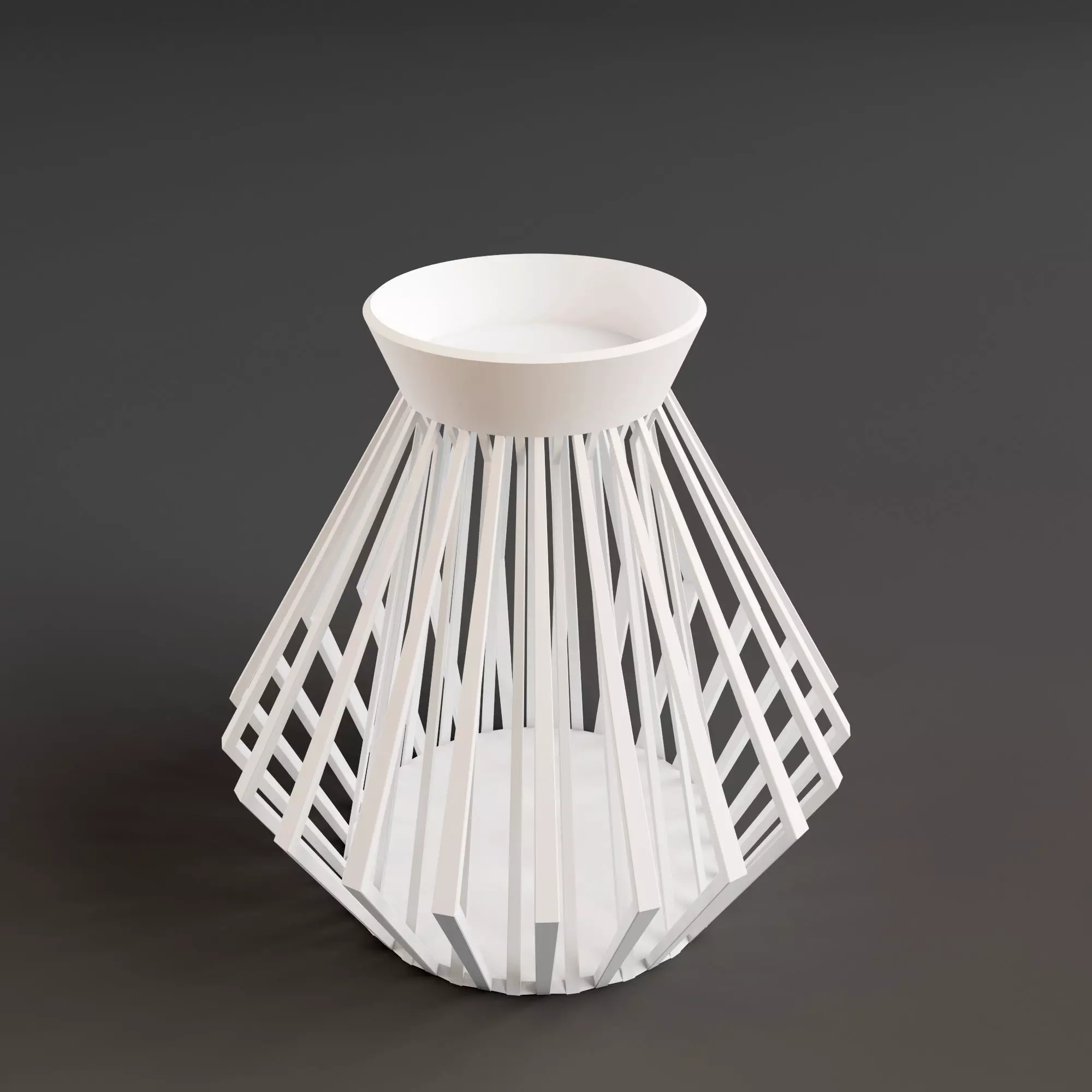 wire candle holder 3D print model_0