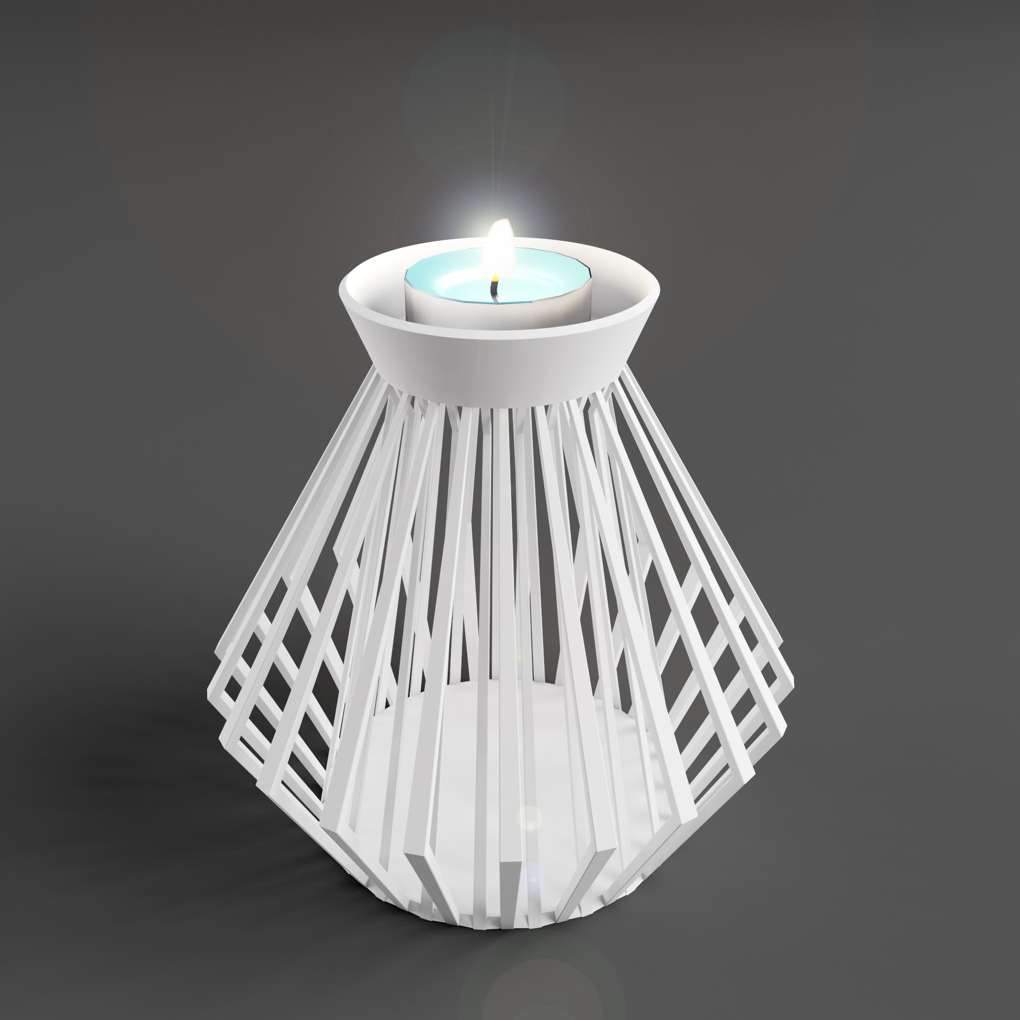 wire candle holder 3D print model_1