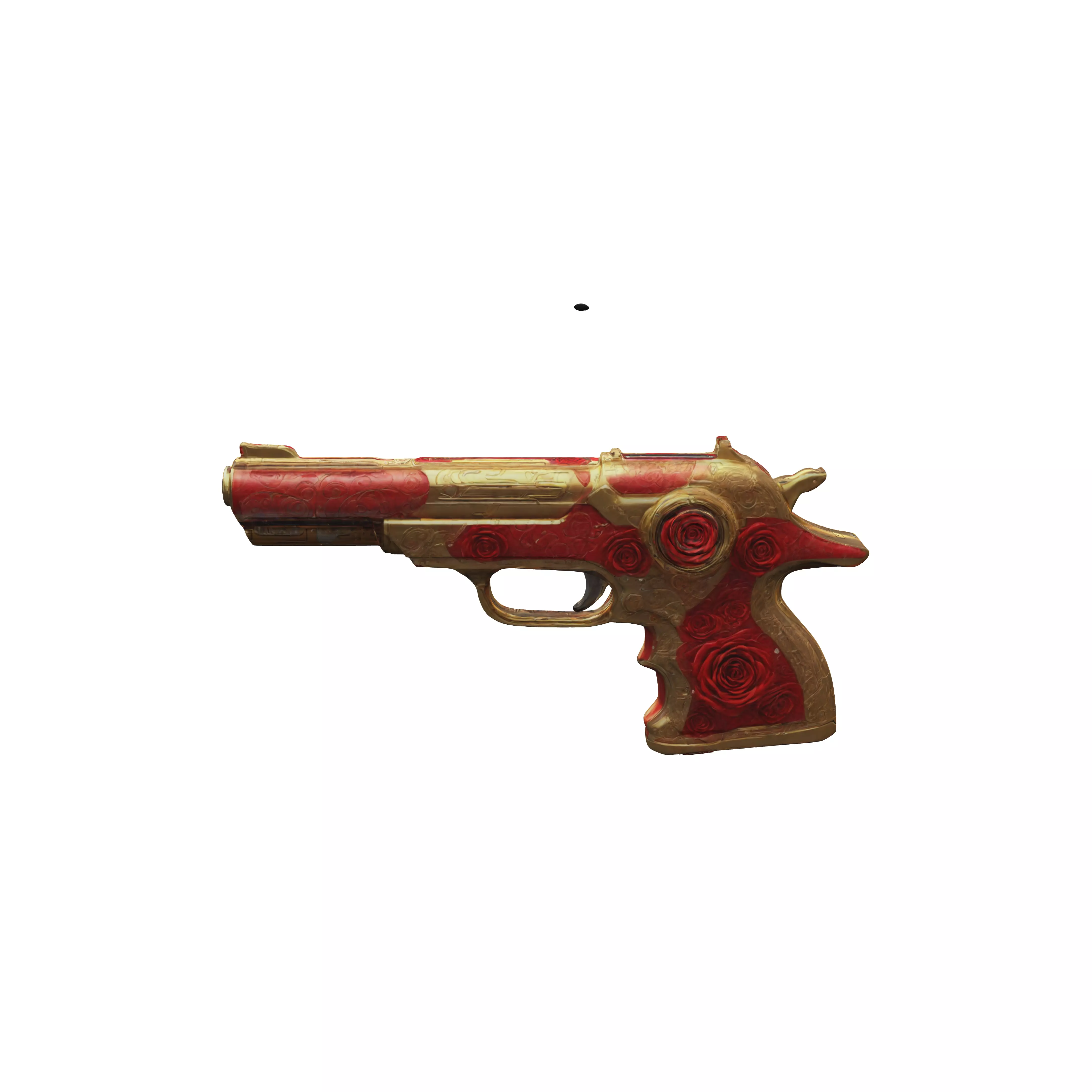 A futuristic scifi weapon designed as a Love Gun emitting spar 3D model