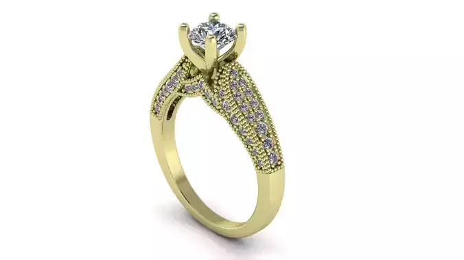 Unique Diamond Engagement Ring 165