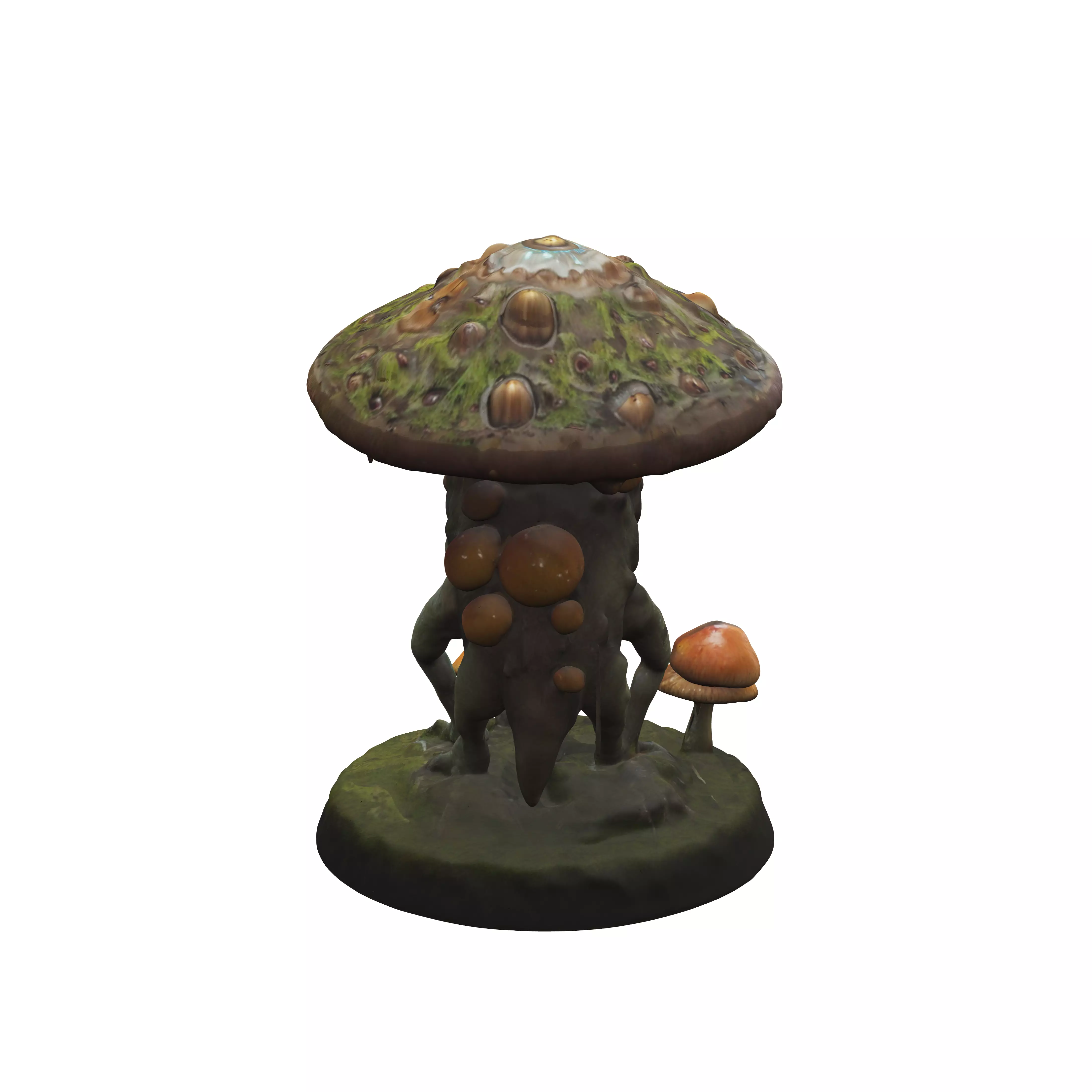 A giant kaiju zombie firefly with a large mushroom burst throu 3D model
