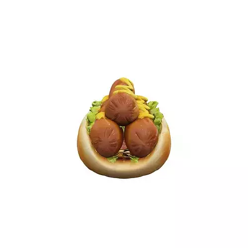 Double Delight food 3D model 2
