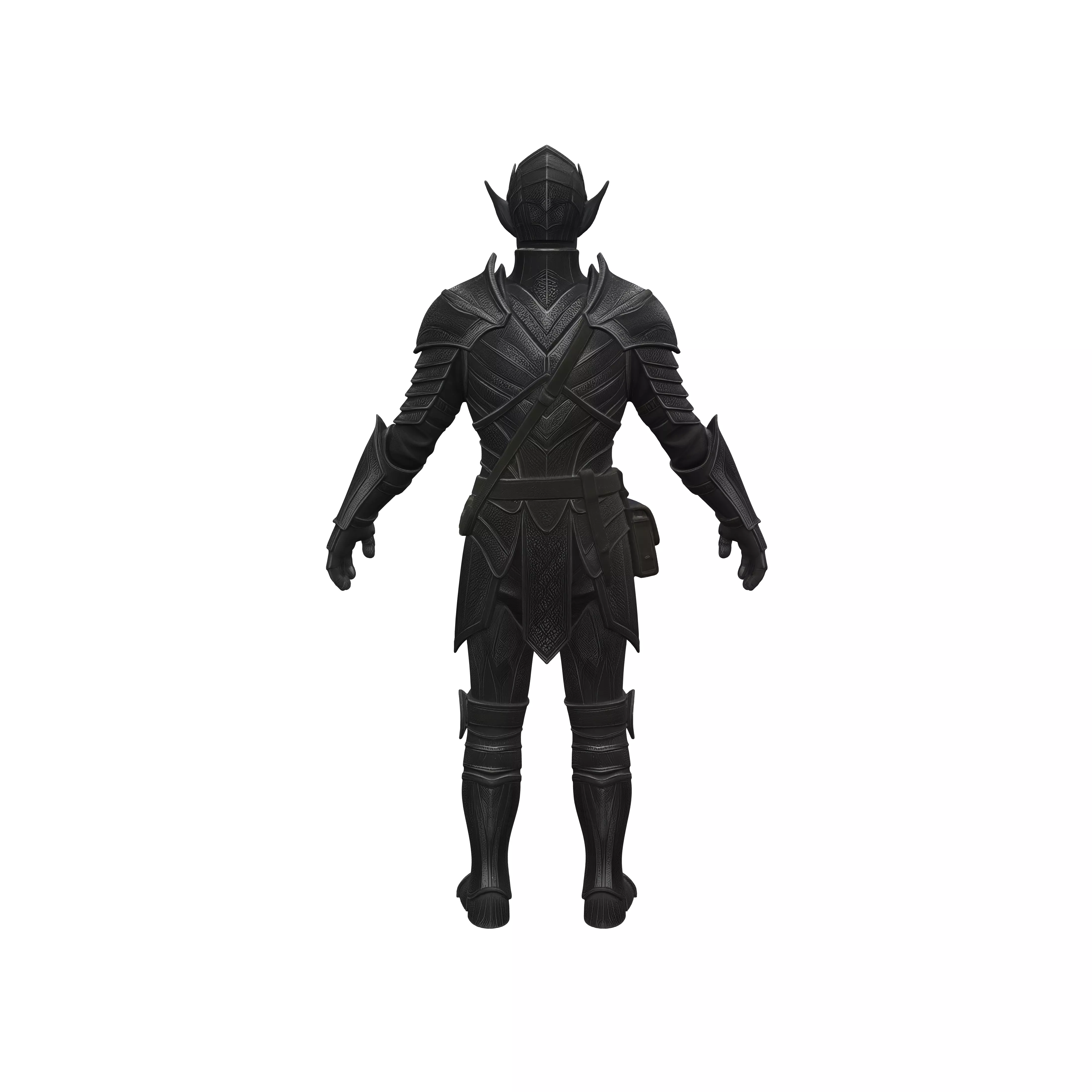 Armored Elven Sentinel with Astrolabe 3D model