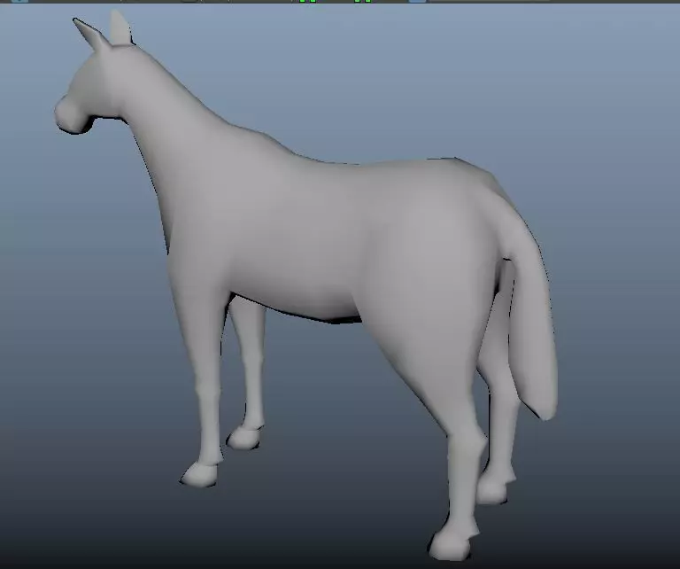 horse low poly cow Free low-poly 3D model_0