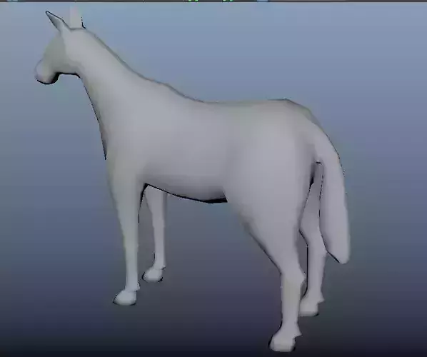 horse low poly cow