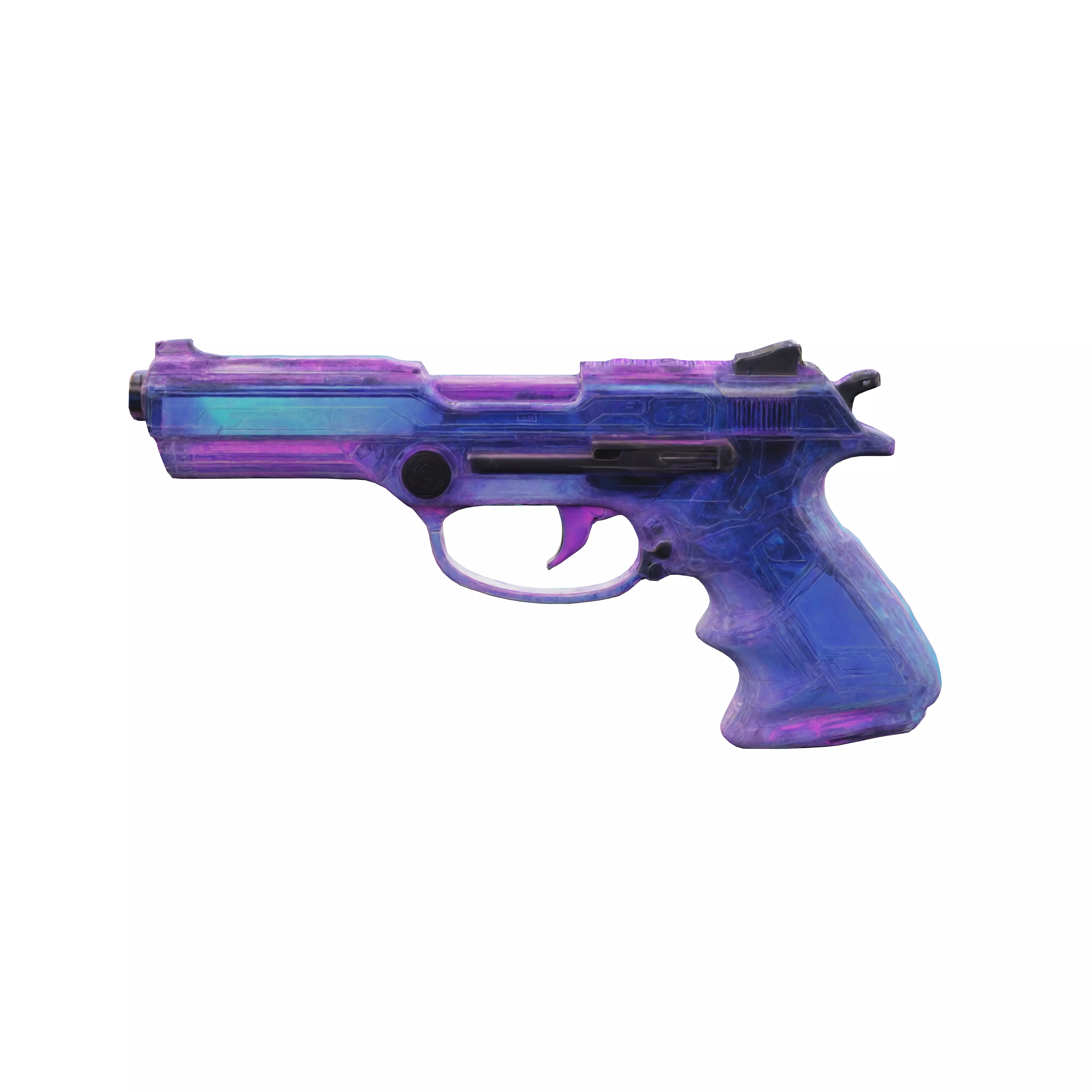 ChronoForgeWeapon The object is a transparent crystalline hand 3D model