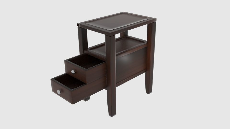 Charlton Home Odon End Table 3D model_3