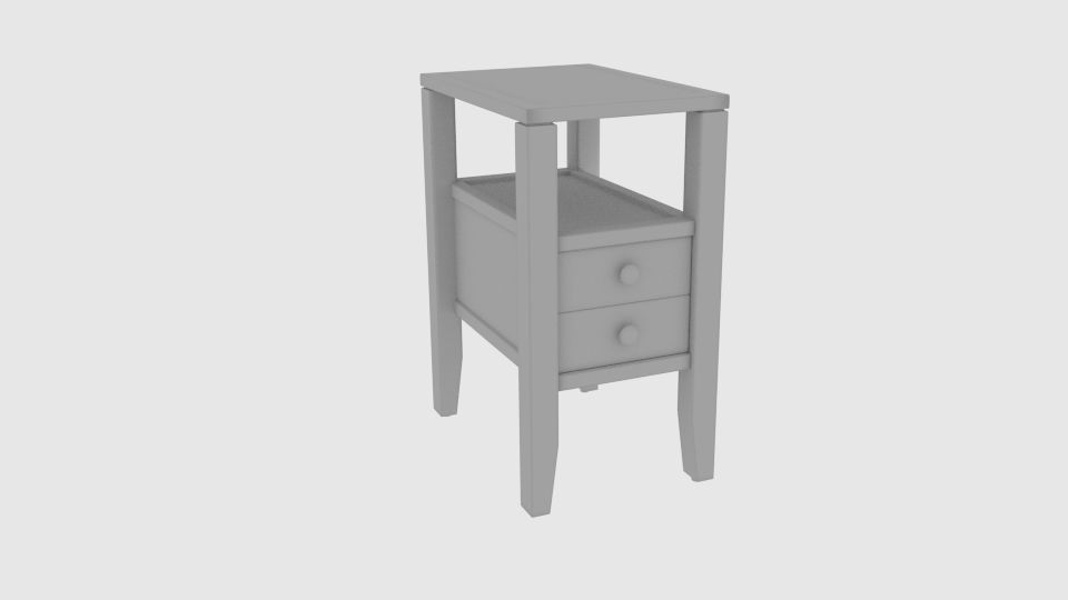 Charlton Home Odon End Table 3D model_2