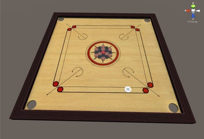carrom board Low-poly 3D model